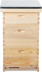 letra bee hive, 3 layer bees house beekeeping box with 10 medium &amp;20 deep honeycomb foundation frames, bee box for beekeeper starter, beekeeping supplies equipment, wood complete honey bee hives kit