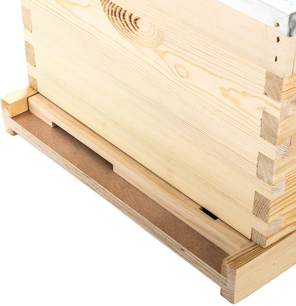 letra bee hive, 3 layer bees house beekeeping box with 10 medium &amp;20 deep honeycomb foundation frames, bee box for beekeeper starter, beekeeping supplies equipment, wood complete honey bee hives kit