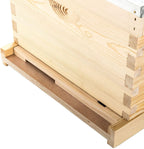 letra bee hive, 3 layer bees house beekeeping box with 10 medium &amp;20 deep honeycomb foundation frames, bee box for beekeeper starter, beekeeping supplies equipment, wood complete honey bee hives kit