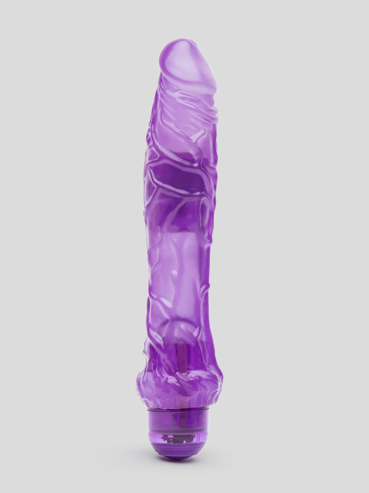 Exotic Diamond 10 Function Realistic Dildo Vibrator 9 Inch, Purple