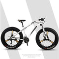 CHICAI Adult 26-inch High-Carbon Beach Snow Fat Bike Mountain Cross-Country Steel Ultra-Wide Tire Sports Bike 21-30speed Low-Speed Racing Student Bike (Size : 27-Speed)