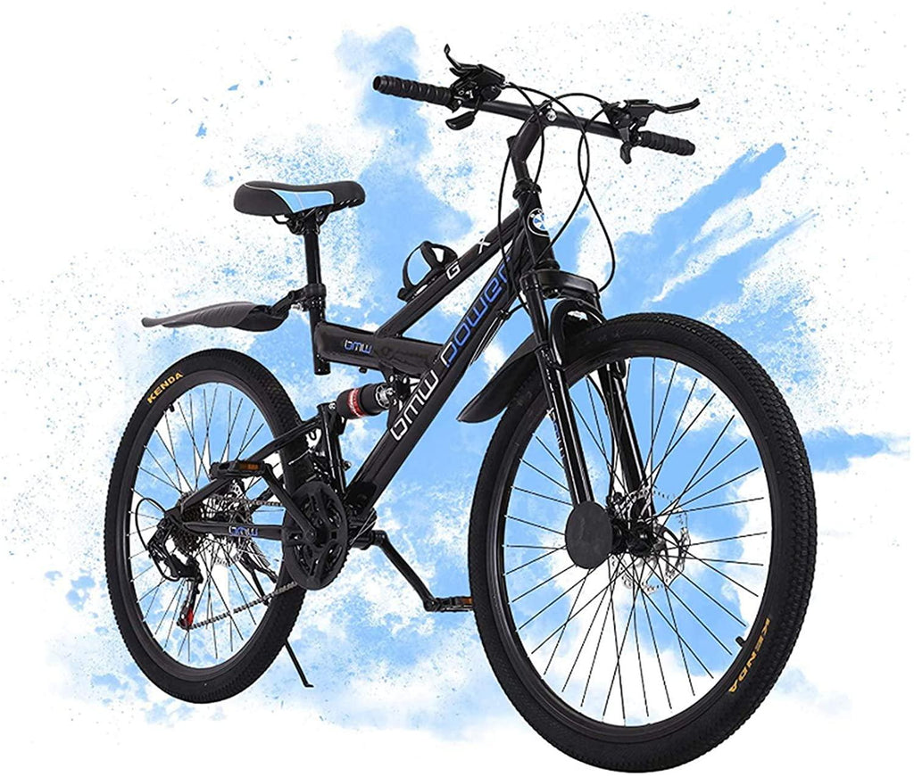 Mountain Bike, 26 Inch Full Suspension 21 Speeds  Carbon Steel Mountain Bike for Adults, Non-Slip Bike, Disc Brake MTB Bikes for Men and Women, Fast Delivery [USA in Stock ]