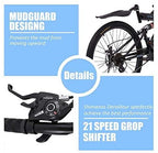 Mountain Bike, 26 Inch Full Suspension 21 Speeds  Carbon Steel Mountain Bike for Adults, Non-Slip Bike, Disc Brake MTB Bikes for Men and Women, Fast Delivery [USA in Stock ]