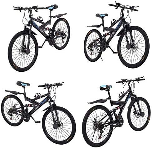 Mountain Bike, 26 Inch Full Suspension 21 Speeds  Carbon Steel Mountain Bike for Adults, Non-Slip Bike, Disc Brake MTB Bikes for Men and Women, Fast Delivery [USA in Stock ]