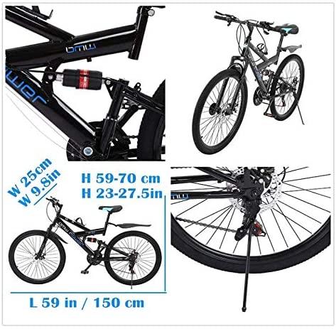 Mountain Bike, 26 Inch Full Suspension 21 Speeds  Carbon Steel Mountain Bike for Adults, Non-Slip Bike, Disc Brake MTB Bikes for Men and Women, Fast Delivery [USA in Stock ]