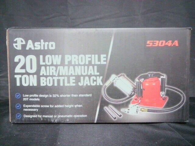 Astro 5304A Low Profile 20-Ton Air/Manual Bottle Jack - New