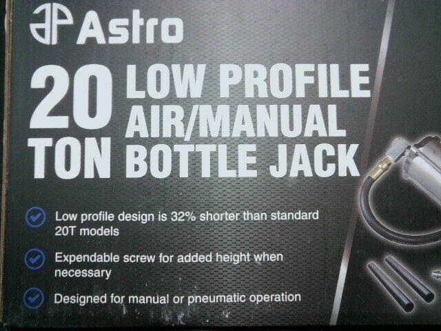 Astro 5304A Low Profile 20-Ton Air/Manual Bottle Jack - New