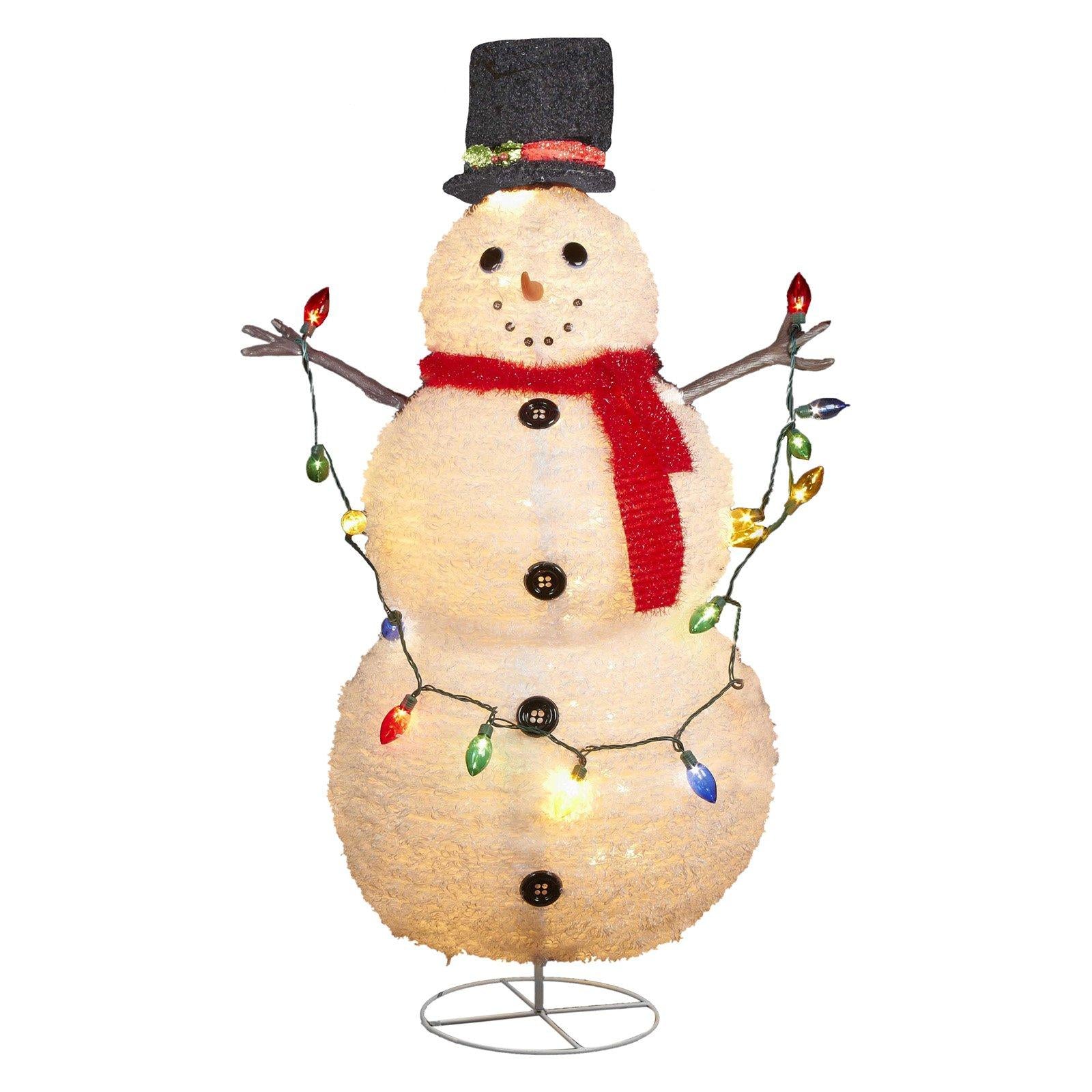 Kurt Adler Lighted Collapsible Snowman Décor