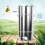 yiyibyus 2 frame manual honey extractor, stainless steel detachable honey wax beekeeping home tool beekeeping equipment for family use