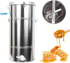 yiyibyus 2 frame manual honey extractor, stainless steel detachable honey wax beekeeping home tool beekeeping equipment for family use