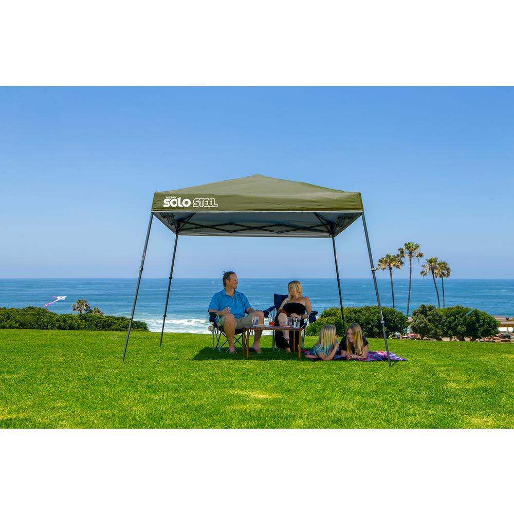 10 ft. x 10 ft. Olive Slant Leg Canopy