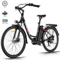 VIVI 350W 26" 25 Miles Electric Bike Adjustable Comfortable Cruiser and Hybrid Bicycle wtih Double Disc Brakes, 3 Mode &amp; 7-Speed Gear, Removable Lithium-ion Battery, Headlamp Commuter Electric Bicycle