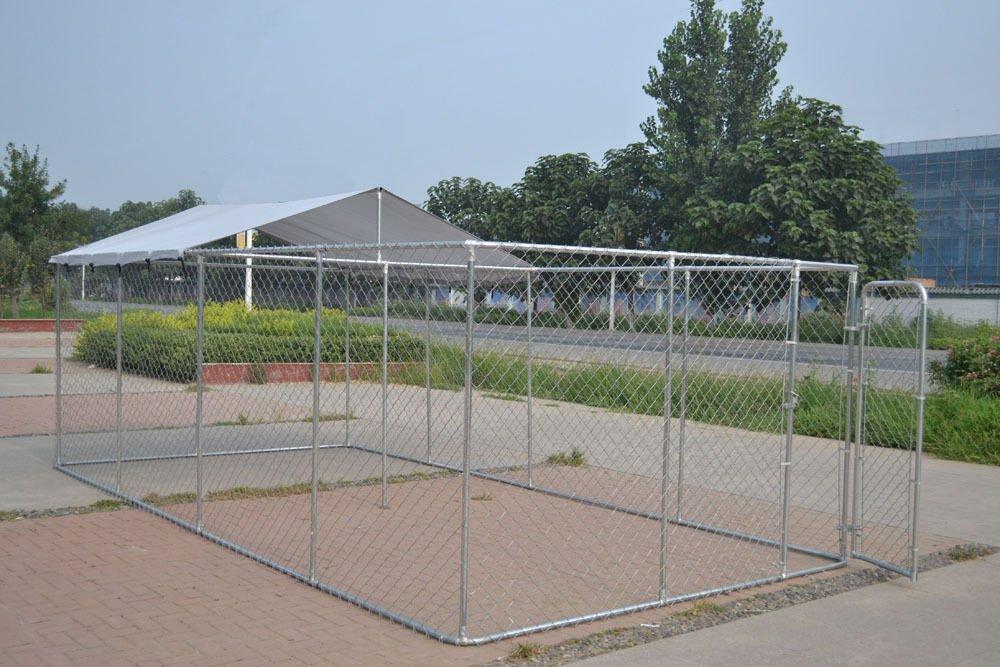 ChickenCoopOutlet Backyard Dog Kennel Outdoor Pet Pen Chain Link Fence House LarCa20'x10'x6'