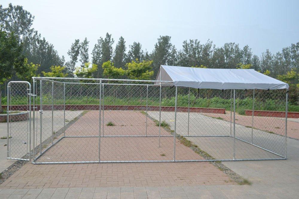 ChickenCoopOutlet Backyard Dog Kennel Outdoor Pet Pen Chain Link Fence House LarCa20'x10'x6'
