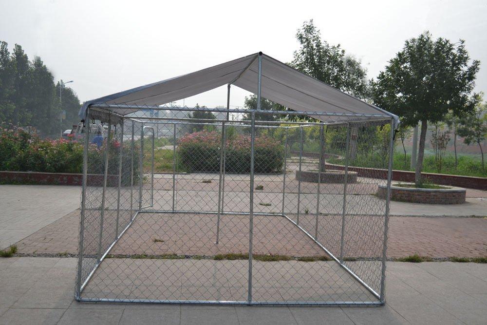 ChickenCoopOutlet Backyard Dog Kennel Outdoor Pet Pen Chain Link Fence House LarCa20'x10'x6'