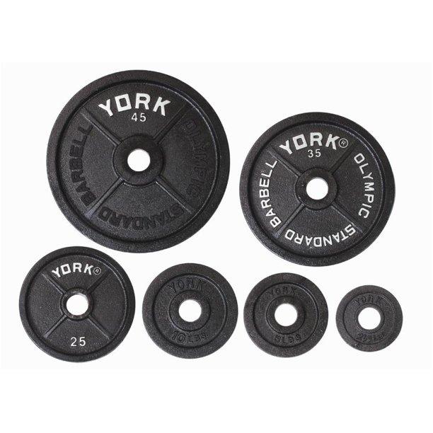 Cast Iron Olympic Weight Plate Set, Olympic Bar with Weight Set by FROGSHOP