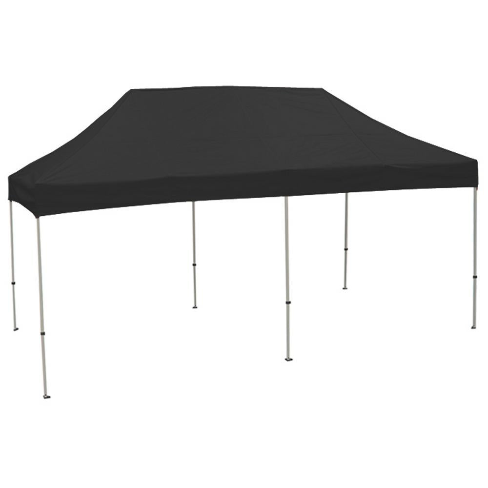 Tuff Tent 10 ft. x 20 ft.White Frame Instant Pop Up Tent with Black Cover