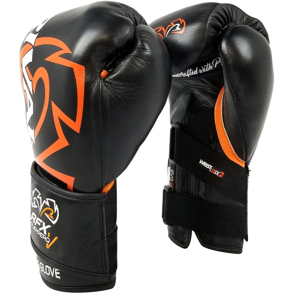 Rival Boxing RFX-Guerrero-V SF-F Soft Bag Gloves - 8 oz. - Black/Orange