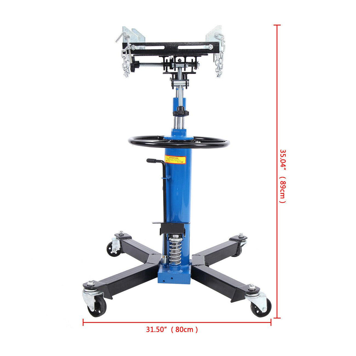 1100LBS 2 StaHydraulic Transmission Jack w/ 360閹虹爤wivel Wheels Lift Hoist Blue