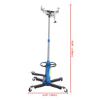 1100LBS 2 StaHydraulic Transmission Jack w/ 360閹虹爤wivel Wheels Lift Hoist Blue