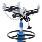 1100LBS 2 StaHydraulic Transmission Jack w/ 360閹虹爤wivel Wheels Lift Hoist Blue