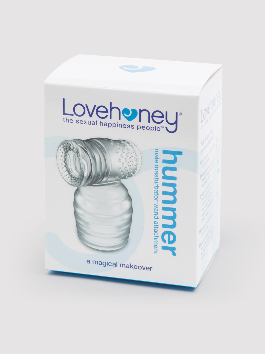 Lovehoney Hummer Deluxe Male Masturbator Wand Attachment, Clear
