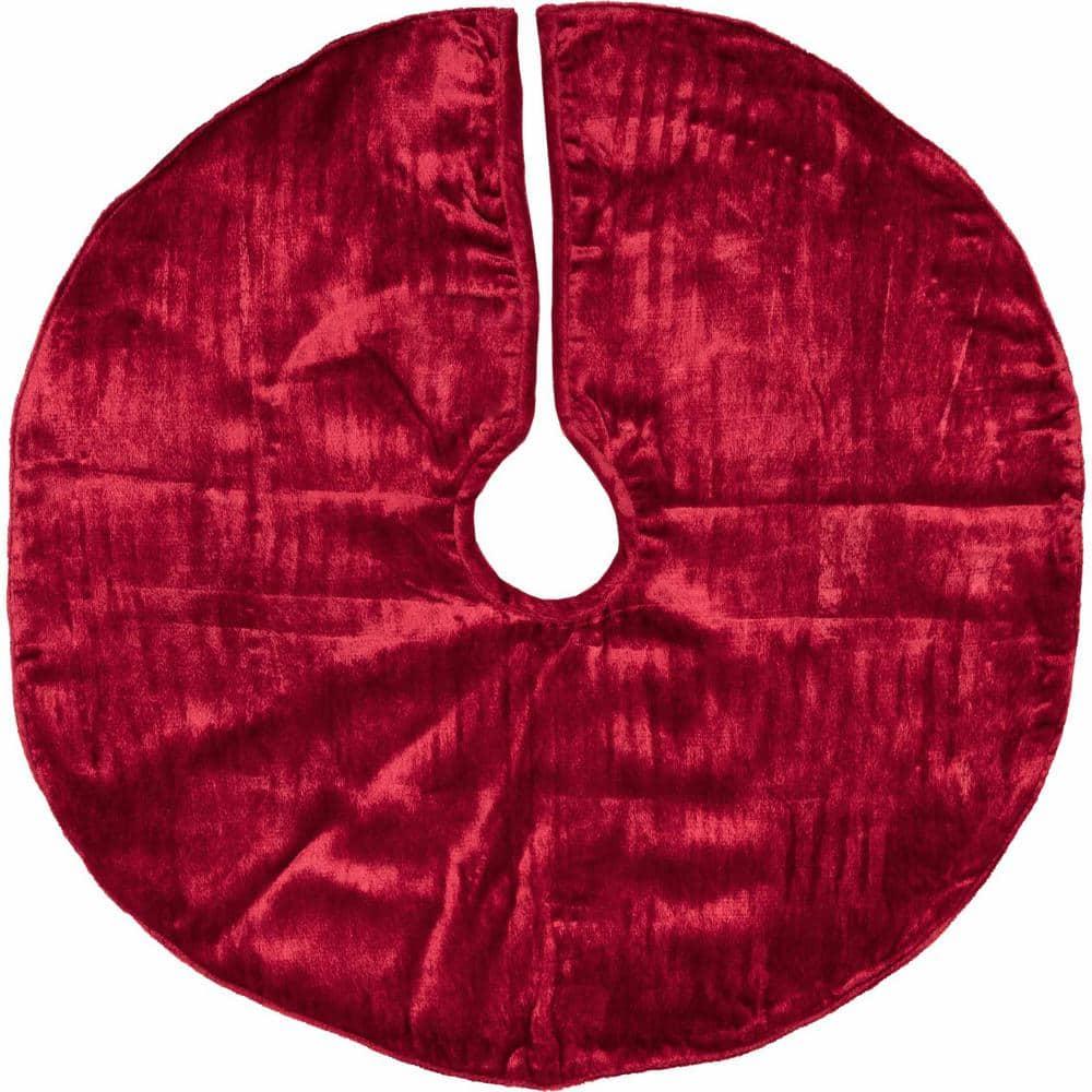 48 in. Red Memories Glam Christmas Decor Tree Skirt