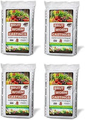 brut worm farms all natural organic worm castings fertilizer soil builder potting mix for indoor &amp; outdoor plants, lawn, &amp; garden, 30 lb bag (4 pack)