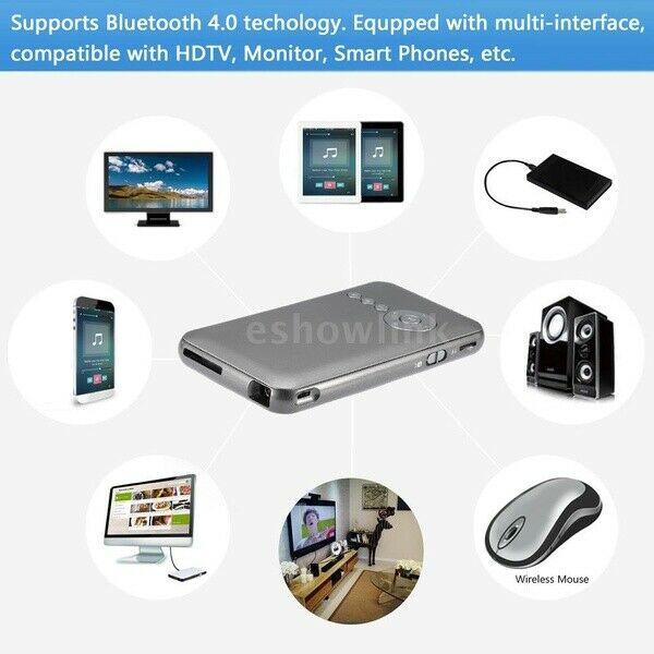16gb m6 2 in 1 wifi bluetooth 4.0 smart mobile dlp led projector theater +tv box