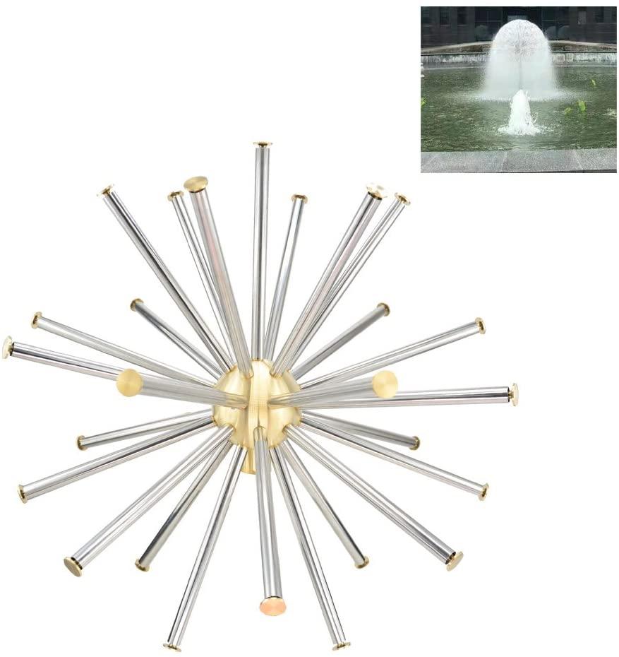 Thaoya Brass Crystal Sphere Fountain Nozzle Spray Sprinkler Head Adjustable Fountain (G1)