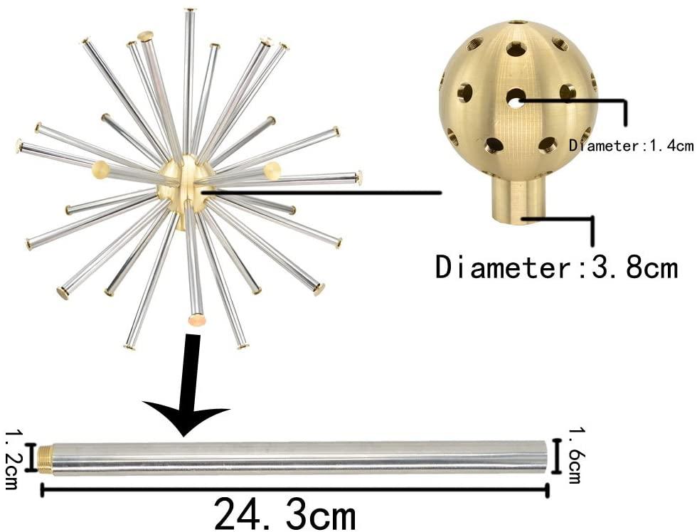 Thaoya Brass Crystal Sphere Fountain Nozzle Spray Sprinkler Head Adjustable Fountain (G1)