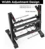 Dripex 3 Tier Heavy Duty Dumbbell Rack Home Gym Weight Rack Dumbbell StoraStand Holder, Latest Model(Rack Only)