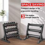 Dripex 3 Tier Heavy Duty Dumbbell Rack Home Gym Weight Rack Dumbbell StoraStand Holder, Latest Model(Rack Only)