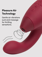 Womanizer Red Duo Rechargeable G-Spot and Clitoral Stimulator, Red | Red