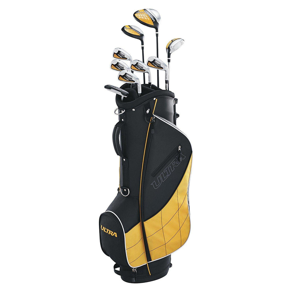 Wilson Ultra Men's Complete 13 Piece Right Handed Golf Club Set &amp; Stand, Yellow