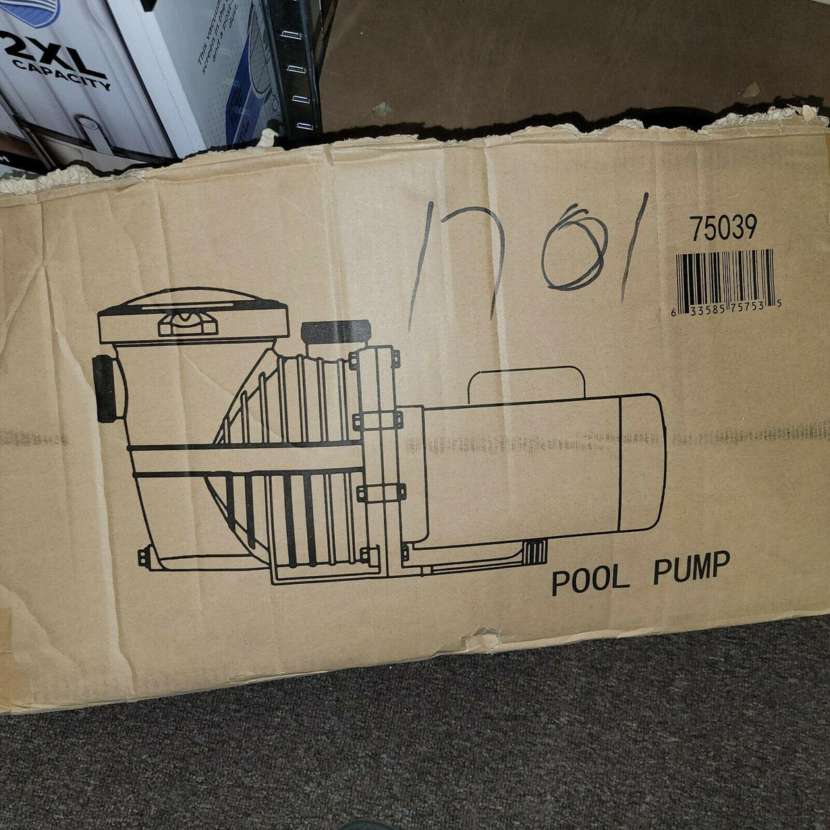 xtremepowerus swimming pool pump model 75039 - 2 hp ...cracked plastic lid