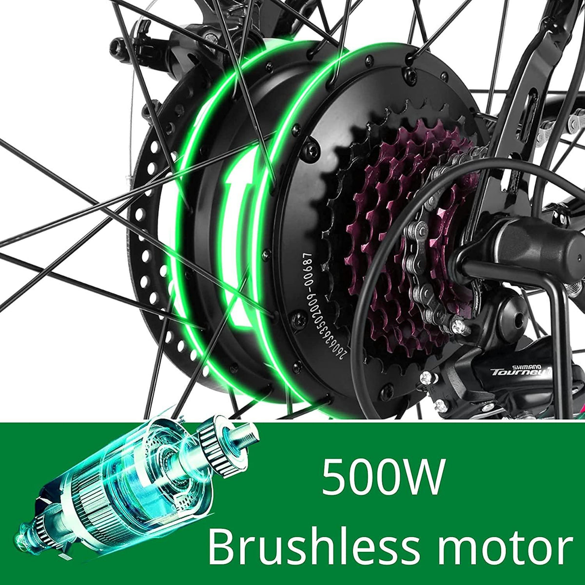 VIVI Electric Bike 500W 48V E-Bike for Adult 27.5 Inch Electric Mountain Bike with Removable 10.4Ah Lithium-Ion Battery, 21 Speed Gear Electric Bicycle Men Women