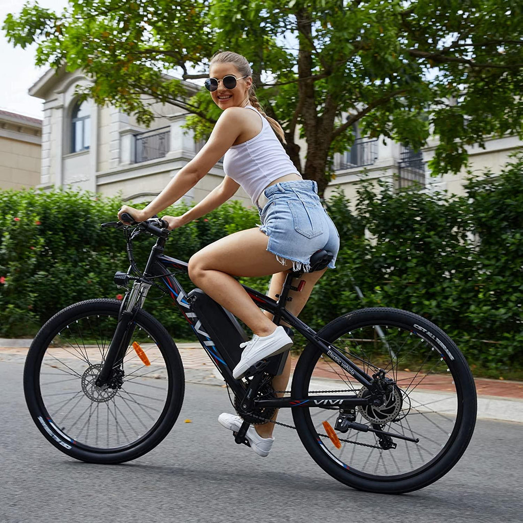 VIVI Electric Bike 500W 48V E-Bike for Adult 27.5 Inch Electric Mountain Bike with Removable 10.4Ah Lithium-Ion Battery, 21 Speed Gear Electric Bicycle Men Women