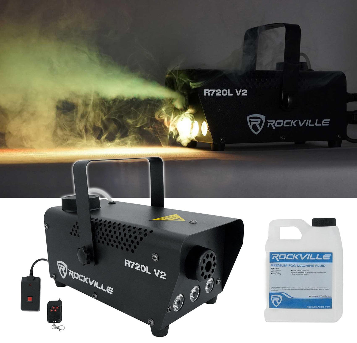 Chauvet Intimidator Wave 360 IRC 4) Rotating Moving Heads+Facade+LED Fog Machine