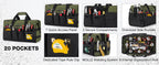 Heavy Duty Tool Bag 20 Pockets, 16-Inch Portable Tool Box Organizer | Waterproof, Wide Mouth, LarStoraToolbag for Electrician, Tradesman, with Adjustable Shoulder Strap, Soft Handle
