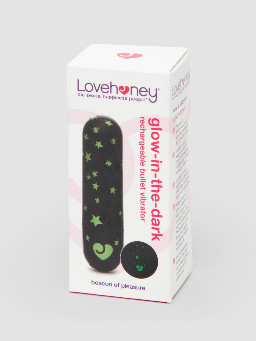 Lovehoney Glow-in-the-Dark Rechargeable Bullet Vibrator, Glow | Glow