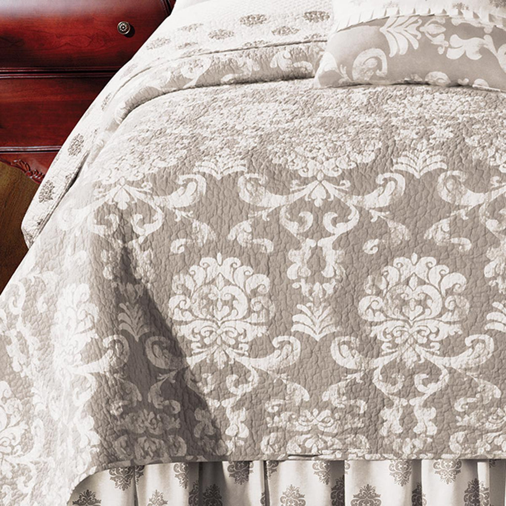 Colonial Williamsburg Providence Twin Quilt Cotton Lightweight Machine Washable Reversible Bedspread Coverlet