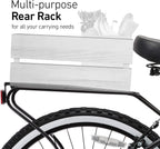 reezero Around Block Men's Cruiser Bike with Rear Rack (24-Inch and 26-Inch)