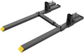 sulythw clamp on pallet fork 60" 4500lbs capacity with adjustable stabilizer bar 18" to 34" w heavy duty for loader bucket skid steer tractor