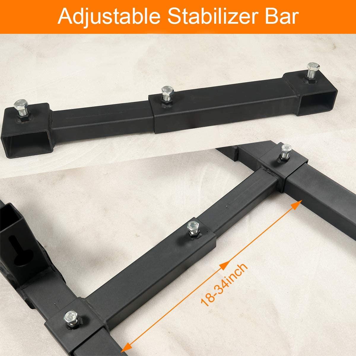 sulythw clamp on pallet fork 60" 4500lbs capacity with adjustable stabilizer bar 18" to 34" w heavy duty for loader bucket skid steer tractor