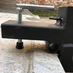 sulythw clamp on pallet fork 60" 4500lbs capacity with adjustable stabilizer bar 18" to 34" w heavy duty for loader bucket skid steer tractor