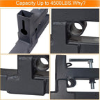 sulythw clamp on pallet fork 60" 4500lbs capacity with adjustable stabilizer bar 18" to 34" w heavy duty for loader bucket skid steer tractor