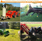 sulythw clamp on pallet fork 60" 4500lbs capacity with adjustable stabilizer bar 18" to 34" w heavy duty for loader bucket skid steer tractor