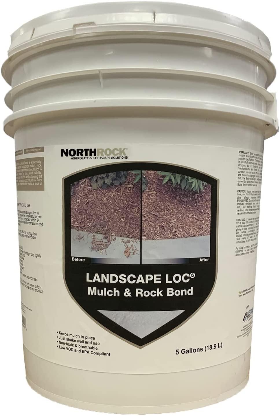 landscape loc mulch &amp; rock bond - 5 gallon