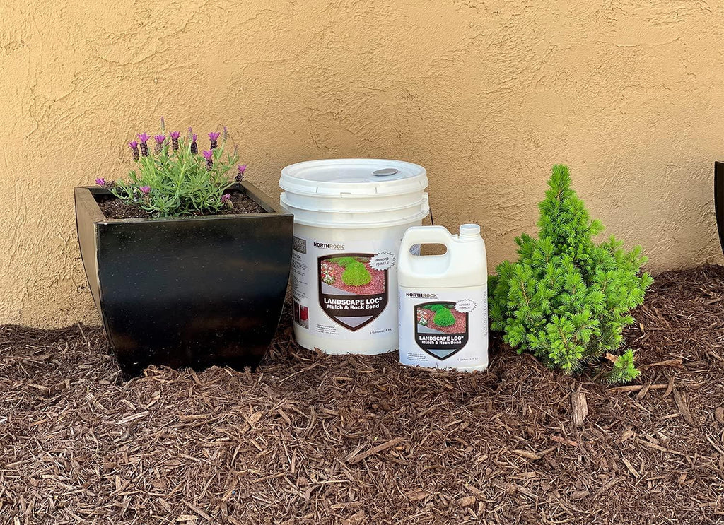 landscape loc mulch &amp; rock bond - 5 gallon